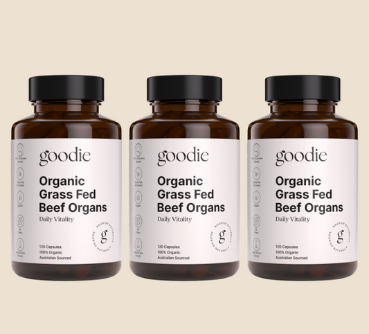 Organic Grass Fed Beef Organ Capsules - 3 Month Supply